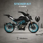 کیت استیکر CFMOTO CF250NK طرح Black Matte Edition