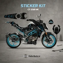 کیت استیکر CF250NK طرح Blue Dragon