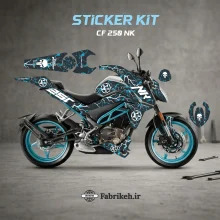 کیت استیکر CF250NK طرح Punisher Lightning