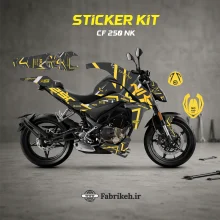 کیت استیکر CF250NK طرح Yellow Strike